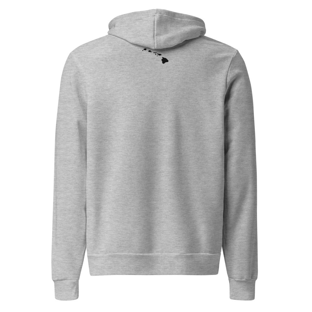 808 or Nowhere — Athletic Heather Hoodie, back view (angle 1)