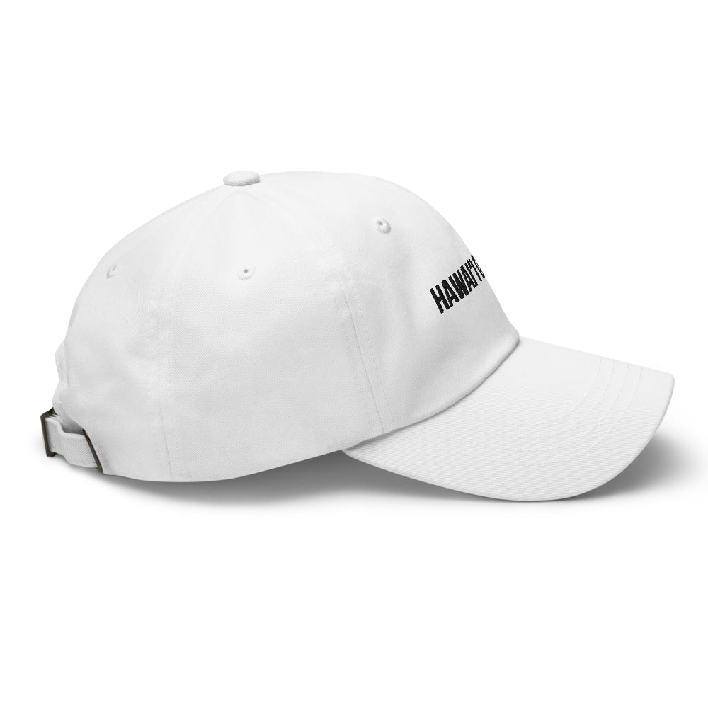 Hawaiʻi or Hell — White Cap, embroidery front large view (angle 2)