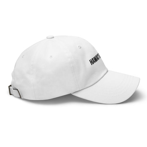 Hawaiʻi or Hell — White Cap, embroidery front large view (angle 2)